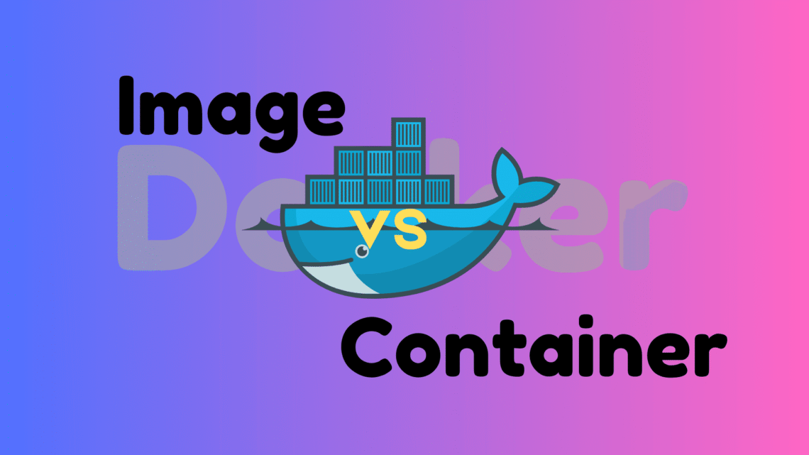 Docker image versus container illustration